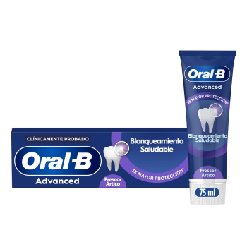Dentífrico blanqueamiento saludable frescor Ártico Oral-B Advanced 75 cl.