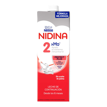 Leche infantil de continuación desde 6 meses Nestlé Nidina 2 brik 1 l. 2 x 1 l