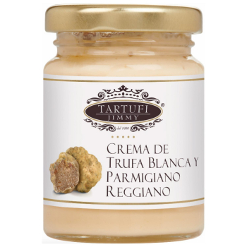 Salsa cremosa de trufa blanca queso parmesano Jimmy tarro 90 g.