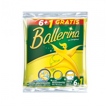 Set 6 Bayetas BALLERINA Original - Amarillo