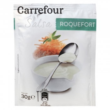 Salsa deshidratada de roquefort Carrefour sobre 30 g.