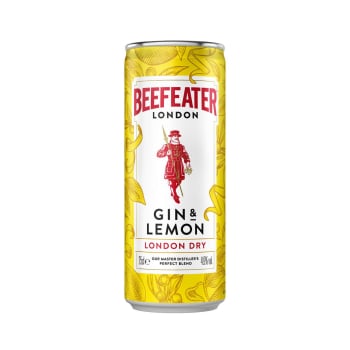 Ginebra Beefeater con limón lata 25 cl