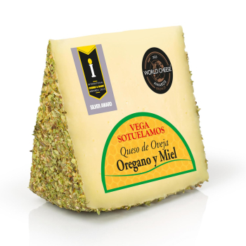 Queso de oveja curado con miel y orégano en cuña Vega Sotuelamos 200 g.