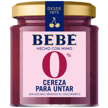 Cereza para untar Bebé sin azúcar añadido 230 g.