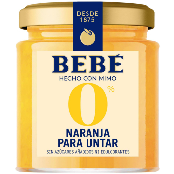 Naranja para untar Bebé sin azúcar añadido 230 g.