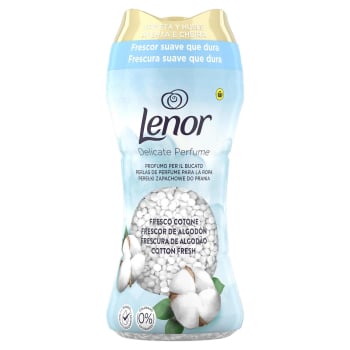 Perfume para la ropa en perlas concentrado frescor algodón Lenor 195 g.