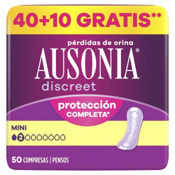 Compresas para incontinencia de orina mini Discreet Ausonia 40 ud.