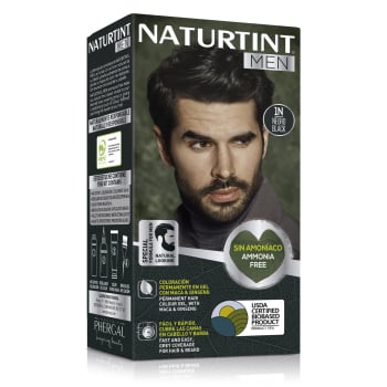 Tinte capilar cobertura canas pelo negro Naturtint Men 1 ud.