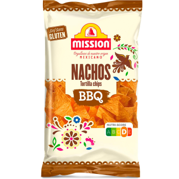 Nachos barbacoa Mission sin gluten 200 g.