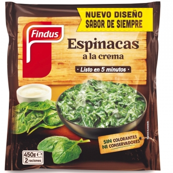 Espinacas a a la crema Findus 450 g.