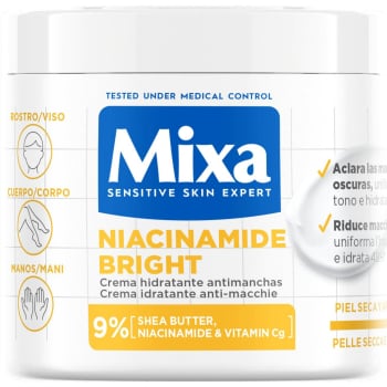 Crema hidratante antimanchas Niacinamida Mixa 400 ml.