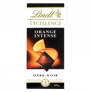 Chocolate negro intenso con naranja Lindt Excellence 100 g.
