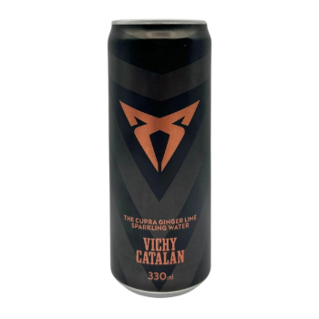 Agua mineral con gas Cupra ginger lime Vichy Catalán lata 33 cl.
