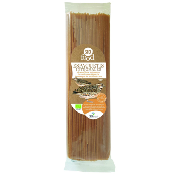 Pasta espaguetti integral ecológica Seo Food 500 g.