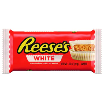 Tartaletas de chocolate blanco rellenas de crema de cacahuete Reese's pack 2 unidades de 19,5 g. 2 x 19,5 g