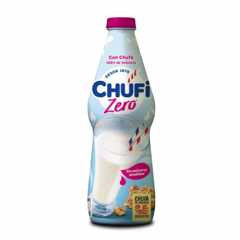 Horchata de chufa sin azúcar añadido Chufi Zero sin gluten sin lactosa botella 1 l.