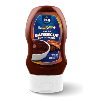 Salsa barbacoa con guayaba P.A.N envase 280 ml.