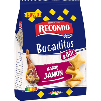 Bocaditos de pan con sabor jamón Recondo 90 g.