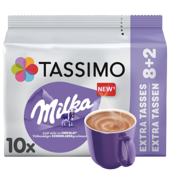Café cápsulas con leche y chocolate Milka Tassimo 10 ud.