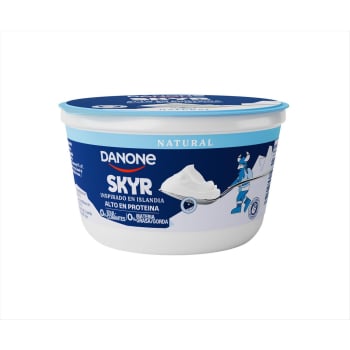 Leche fermentada desnatada natural Danone sin gluten 480 g.
