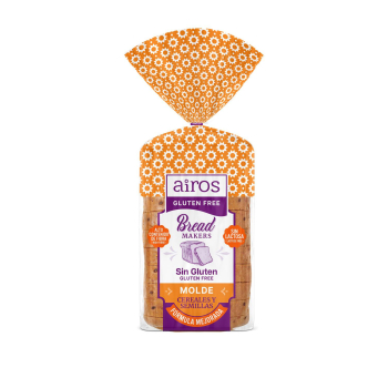 Pan de molde multicereal Airos sin gluten 300 g.