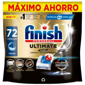 Lavavajillas a máquina en pastillas fresh Ultimate Plus Finish 72 ud.