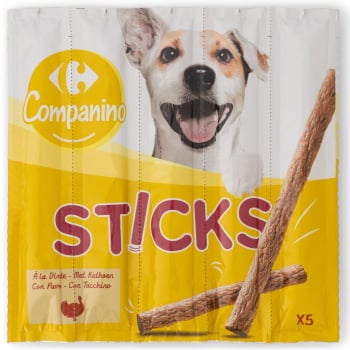 Snack de pavo para perro Carrefour Companino Pack 5 uds.