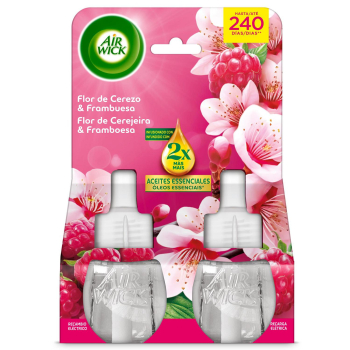 Ambientador eléctrico flor de cereza & frambuesa recambio Air Wick 2 ud.