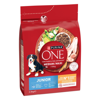 Pienso de pollo microbioma intestinal equilibrado para perro junior Purina One 2,5 kg