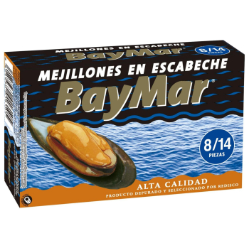 Mejillón en escabeche 8/14 Baymar 69 g.