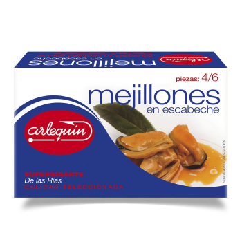 Mejillones en escabeche 4/6 Arlequín 72 g.