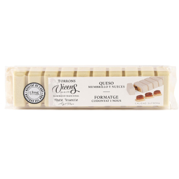 Turrón de queso con membrillo y nueces Vicens 300 g.