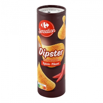 Aperitivo de patata picante Dipster Carrefour 175 g.