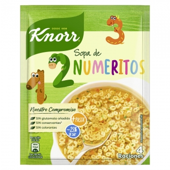 Sopa de numeritos Knorr 84 g.