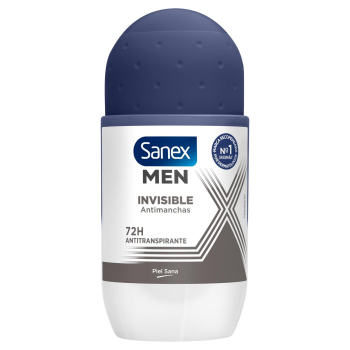 Desodorante roll-on invisible Sanex Men 50 ml.
