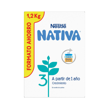 Leche infantil de crecimiento desde 1 año Nestlé Nativa caja 1,2 kg.