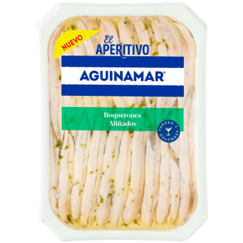 Boquerones en vinagre con aceite, ajo y perejil Aguinamar 80 g.