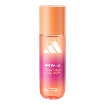 Agua de colonia Get Comfy vainilla y peonia Adidas 236 ml.
