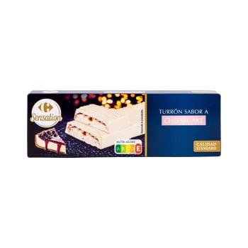 Turrón sabor a cheescake Carrefour Sensation 145 g.