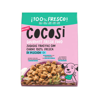 Comida semihúmeda de pescado para perros Cocosi 6 kg.