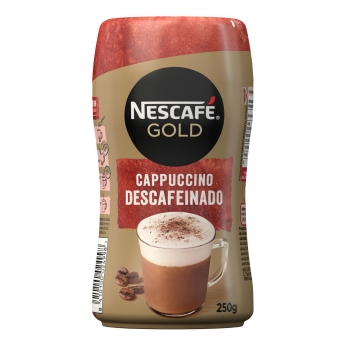 Café soluble cappuccino descafeinado Gold Nescafé 250 g.