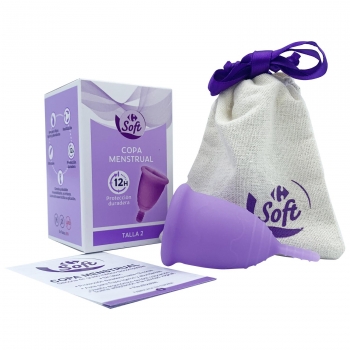 Copa menstrual talla 2 protección duradera Carrefour Soft 1 ud.