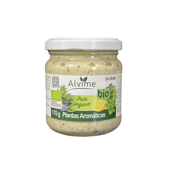 Paté vegano con plantas aromáticas ecológico Alvime sin gluten 170 g.