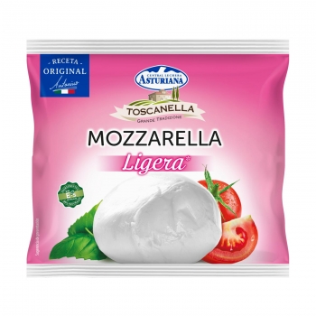 Queso mozzarella fresca light Toscanella Asturiana 100 g.