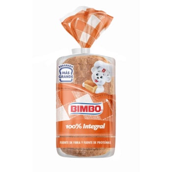Pan de molde 100% integral Bimbo 450 g.