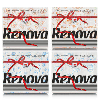 Servilletas de 1 capa de papel 30x32 cm RENOVA 70 unid.