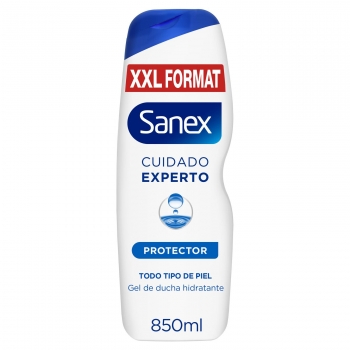 Gel de ducha dermo protector piel normal prebiótico combate las bacterias BiomeProtect Sanex 850 ml.