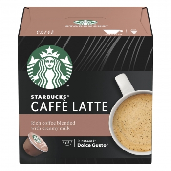 Café con leche en cápsulas Starbucks compatible con Dolce Gusto 12 ud.