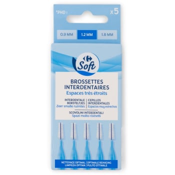 Cepillo interdental 1,2 MM Soft Carrefour 5 ud.
