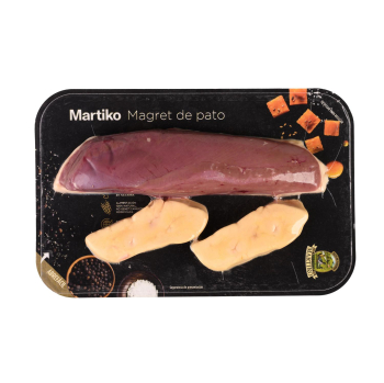 Magret de pato 180 g + escalopes foie de pato 67,5 g Martiko